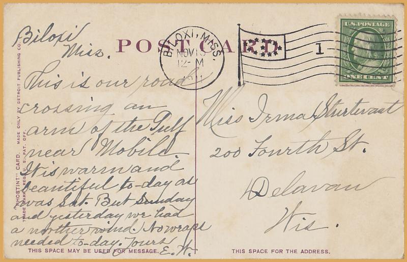 L&N Train Along the Gulf Shore, Mississippi - 1911