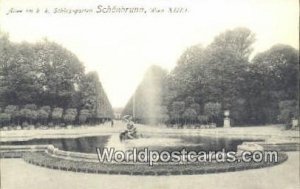 Allee im K K Schlossgarten Schonbrunn Wien XIII Austria Postcard Postkaarten