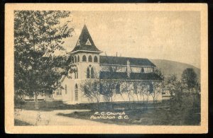 h2551 - PENTICTON BC Postcard 1920s Roman Catholic Church