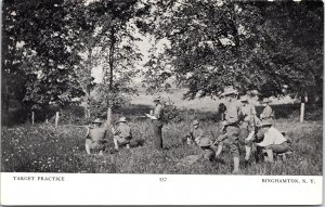 Postcard NY Binghamton Target Practice Boy Scouts in Uniform UDB ~1905 V190