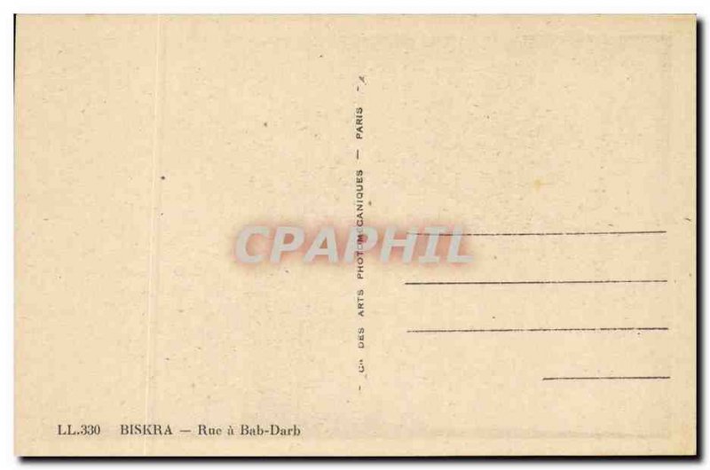 Algeria Constantine Old Postcard Biskra Street at Bab Darb