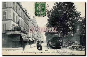 Neuilly sur Seine Old Postcard Avenue of Neuilly taking the street of & # 39E...