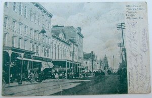 VINTAGE POSTCARD STREET SCENE HAMILTON STREET EAST FROM LUMBER ALLENTOWN PA