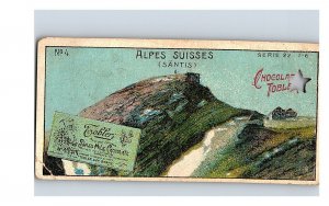 Vintage 1890's Victorian Trade Card Toblerone Swiss Chocolate - Swiss Alps