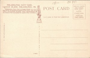 Vtg 1910s Philadelphia Navy Yard League Island Drydock Pennsylvania PA Postcard