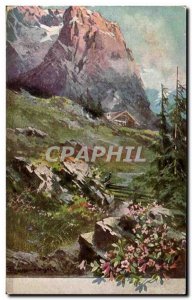 Old Postcard Fancy Mountain