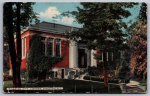 1916 Kingston City Library New York NY Historical Landmark Posted Postcard