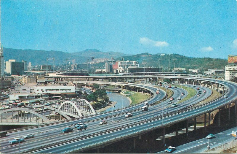 Postcard Venezuela Caracas Eastern Highway