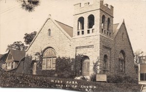 J55/ Kansas City Missouri RPPC Postcard c1910 Hyde Park Christian Church 179