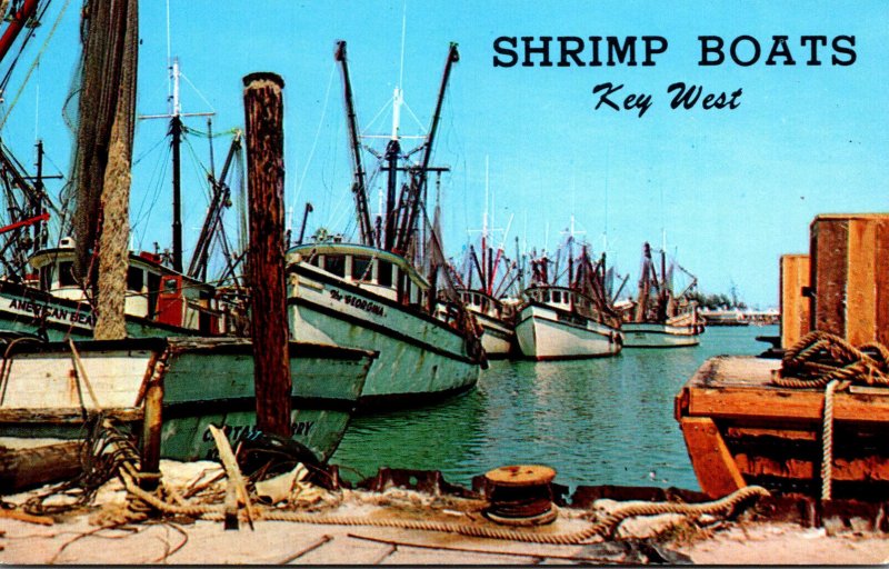 Florida Key West Shrimp Boats In The Harbor