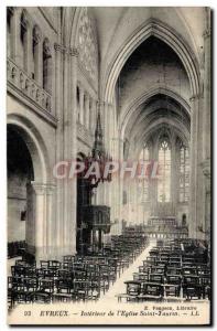 Old Postcard Evreux Interior L & # 39Eglise Saint Bullfighting