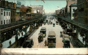 B579 United States New York Bowery and Elevated Road