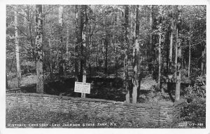 Historic Cemetery Levi Jackson State park, real photo London Kentucky  