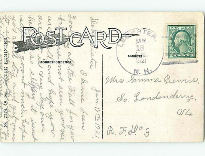 1921 postcard COMIC POSTCARD South Acworth New Hampshire NH HM4686