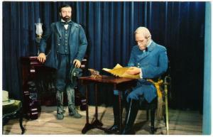 Robert E. Lee Surrender at National Historical Wax Museum Postcard 1950s