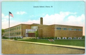 Postcard - Lincoln School - Dixon, Illinois