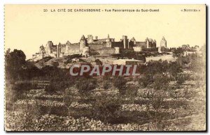 Old Postcard La Cite Carcassonne Panoramic South West