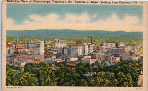 1930s Bird's Eye View of Chattanooga TN Postcard