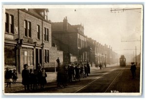 c1910's Saltwell Road Chocolate Shop View Gateshead England RPPC Photo Postcard