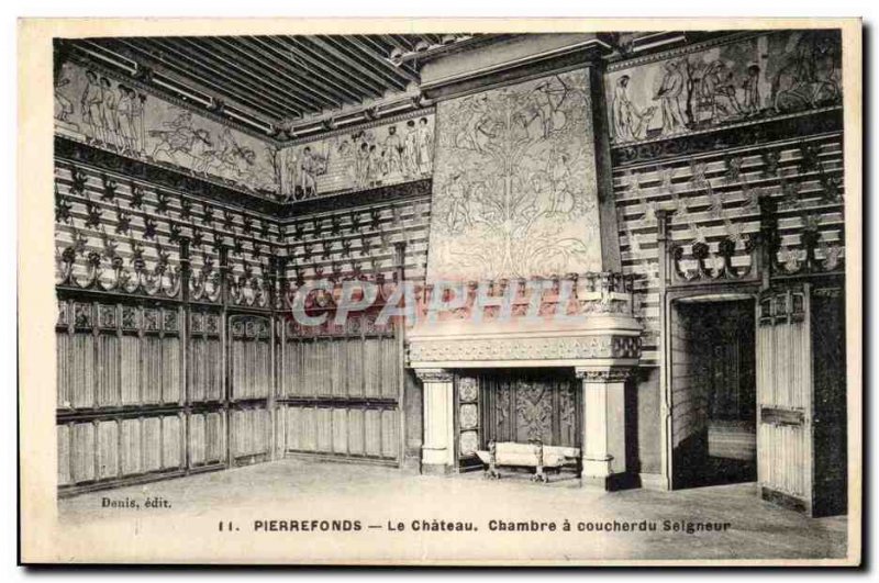 Pierrefonds Old Postcard The castle lord Bedroom