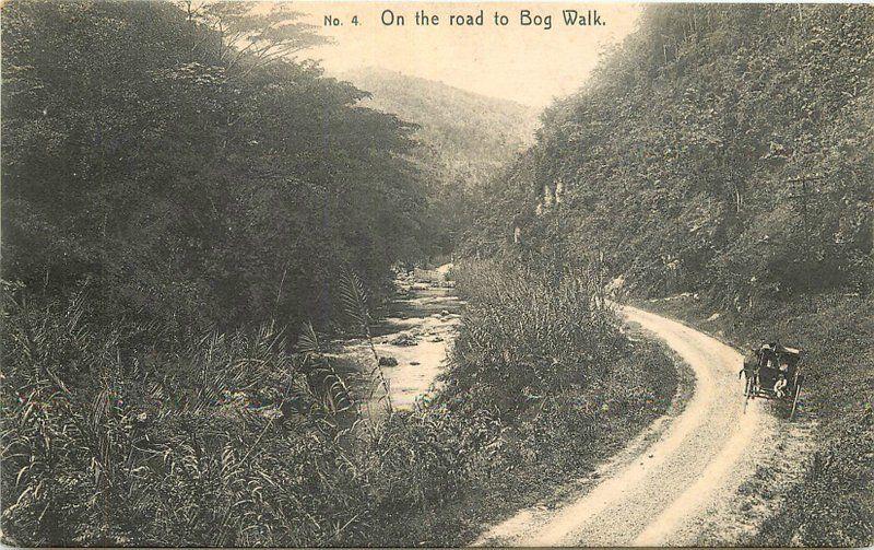 Auto Bog Walk C-1910 Jamaica Road Duperley & Sons postcard 10174