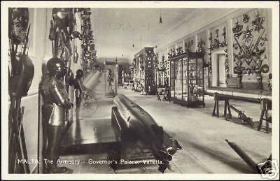 malta, VALLETTA, Governor's  Palace, Armoury 50s RPPC