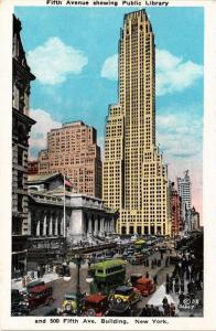 CPA AK Public Library&500 Fifth Ave. Building NEW YORK CITY USA (790017)