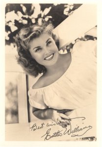 Esther Williams Printed Signed But Hand Appearance Rare Photo