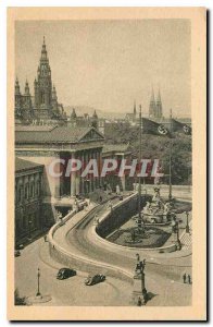 Old Postcard Wien Parlament mit Rathaus und Votivkirche