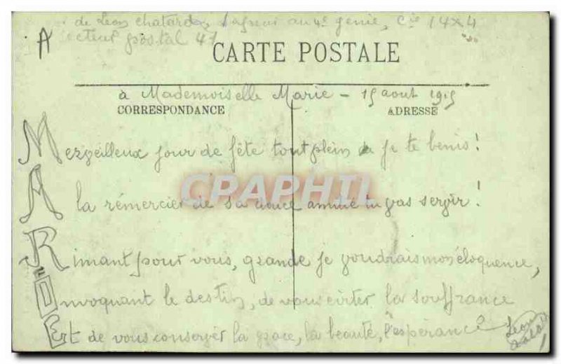 Old Postcard Valencia Monument Emile Augier