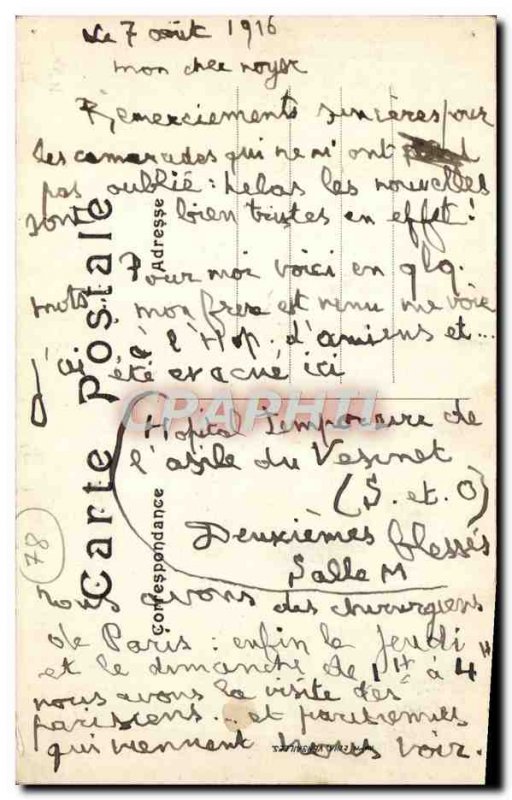 Old Postcard Le Vesinet L & # 39Asile National Court & # 39honneur