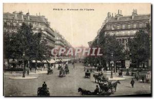 Old Postcard Paris Avenue of the Opera