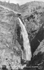 Bear Creek Falls Million Dollar Highway 1940s Sanborn RPPC real photo 1205