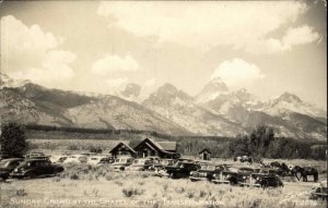 Moose Wyoming WY Chapel of the Transfiguration Real Photo Vintage Postcard