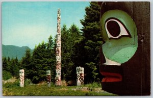 Vtg Alaska AK Sitka National Monument Totem Poles 1960s View Postcard