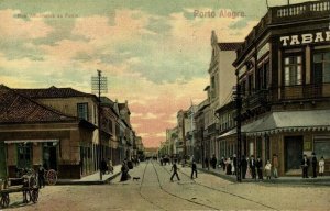 brazil, PORTO ALEGRE, Rua Voluntários da Pátria, Tobacconist (1910s) Postcard