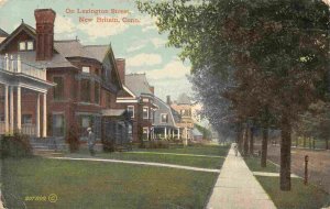 Lexington Street New Britain Connecticut 1913 postcard