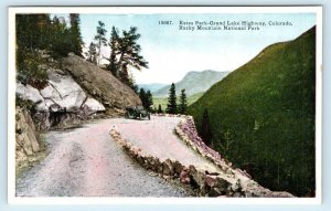 ROCKY MOUNTAIN NATIONAL PARK, CO ~ Estes Park-Grand Lake Highway c1910s Postcard