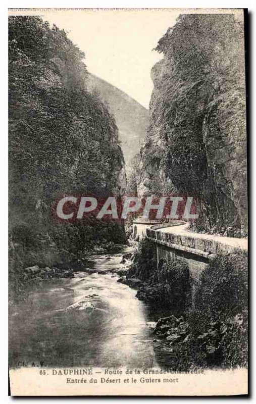 Postcard Old Route Dauphine Grande Chartreuse Entree Desert Guiers death and