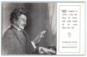c1910's Charles Pond As Greifenstein Pianist Unposted Antique Postcard 