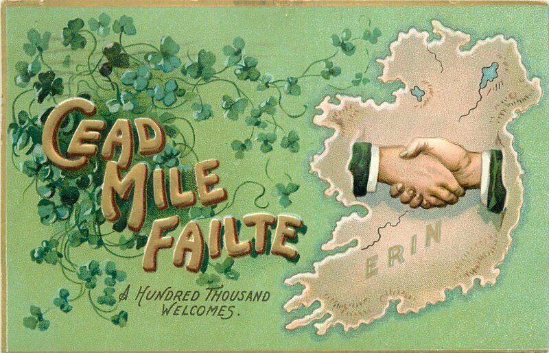 Hands across the Sea Ireland 1909 Tuck St Patrick's Day Postcard Tuck 21-2322 