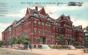 Vintage Postcard 1909 Mercy Hospital 26th And Calumet Avenue Chicago Illinois IL