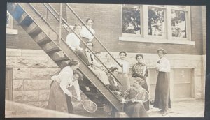 Mint Real Picture Postcard Women’s Tennis Players