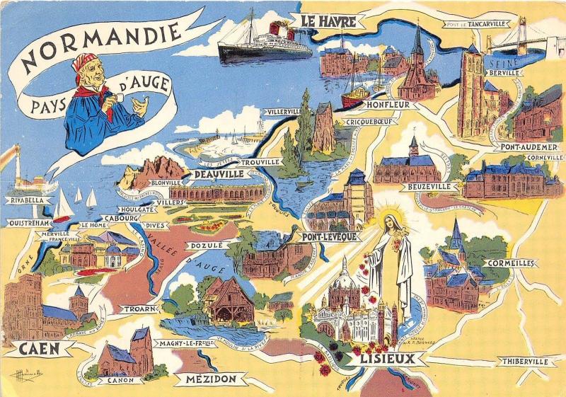 BR15752 Normandie pays d auge map cartes geographiques   france