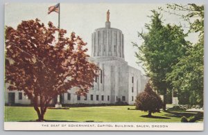 Government Building~Capitol Bldg~Salem OR~Built 1938~PM 1945~Vintage Postcard