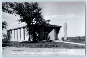 Indianola Iowa IA Postcard RPPC Photo St. Thomas Aquinas Church c1940's Vintage