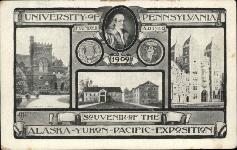 University of Pennsylvania PA Alaska-Yukon-Pacific Exposition c1910 Postcard