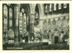 UK, London, , Westminster Abbey, Poet's Corner, mini card