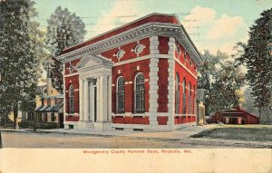 ROCKVILLE MD~MONTGOMERY COUNTY NATIONAL BANK-1915 H REISINGER PHOTO POSTCARD