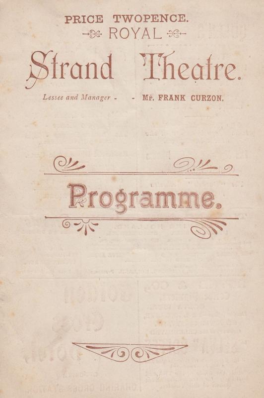 The Wrong Mr Wright Grey Parrot Comedy 1900 Strand Theatre Programme